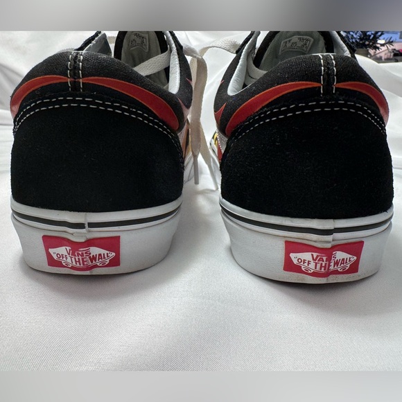 Vans Black and Yellow Flame Sneakers - Picture 6 of 8